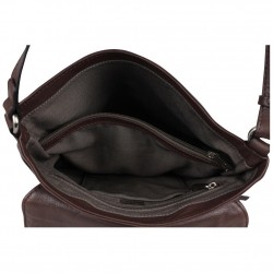 Sac bandoulière cuir souple double zips Patrick Blanc 110069  PATRICK BLANC - 7