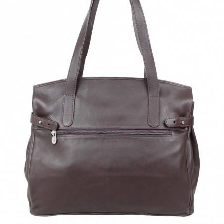 Sac bandoulière cuir Patrick Blanc bicolore 105065  PATRICK BLANC - 4