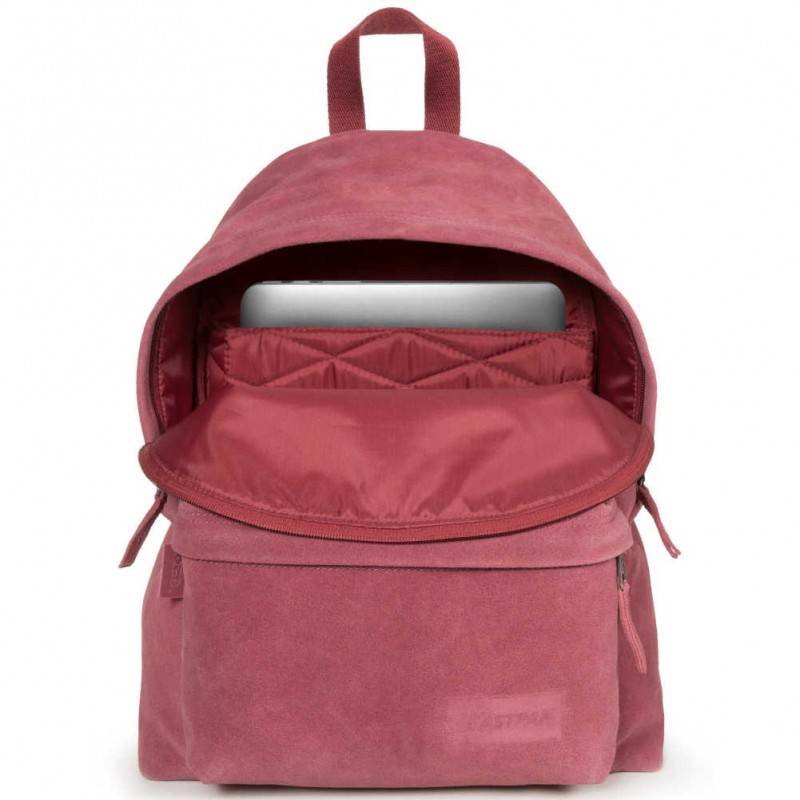 Sac à dos Eastpak Padded cuir suédine 21Y Merlot Bordeaux